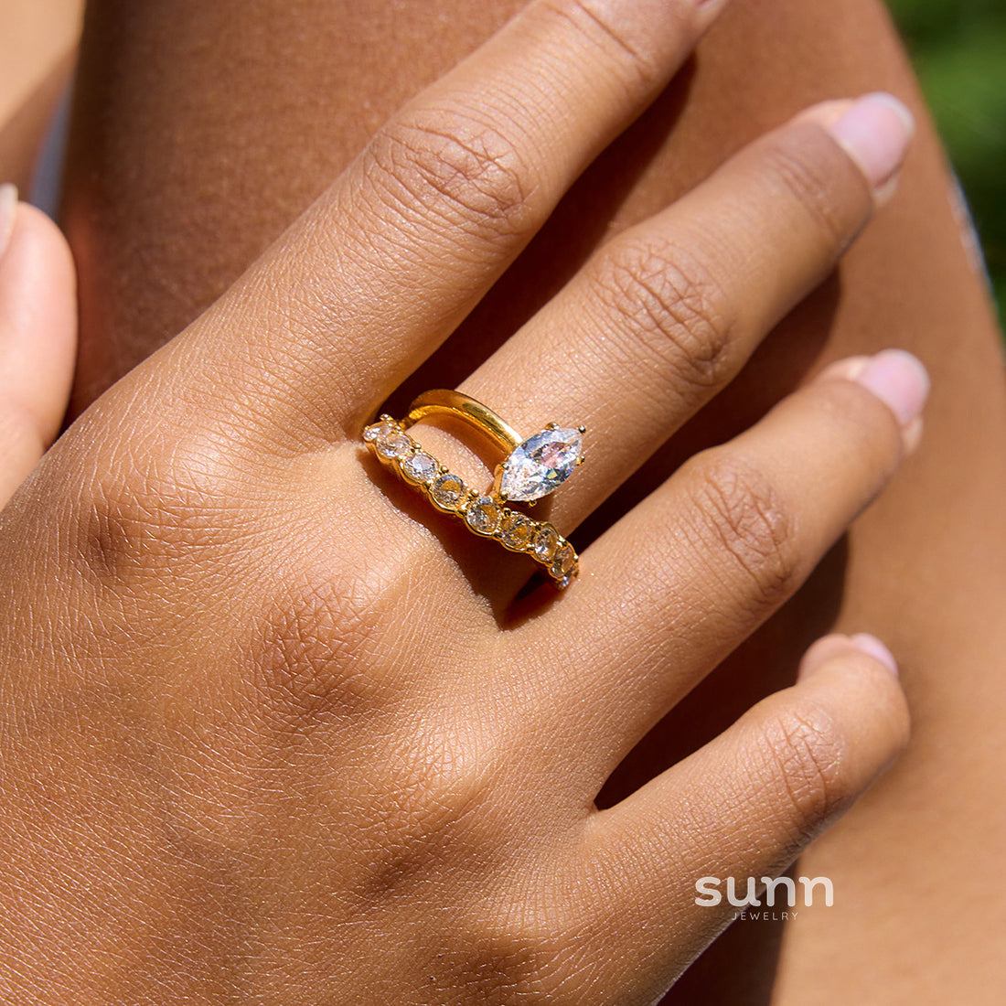 Mayah Zircon Crossover Ring [UODDZ92H]