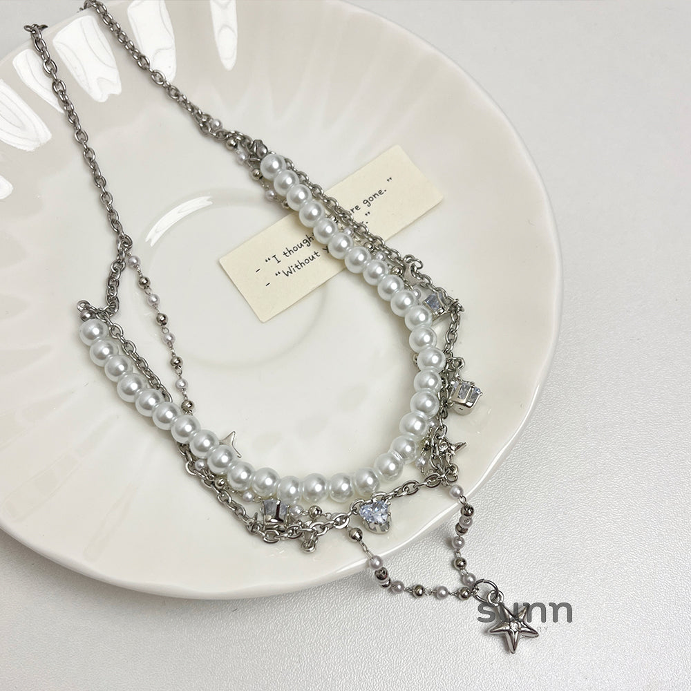 Mayar Star Layered Pearl Choker [BZ8HF0KK]