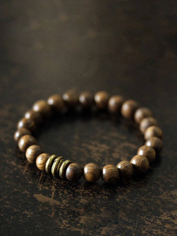 Maycee Sandalwood Bead Bracelet