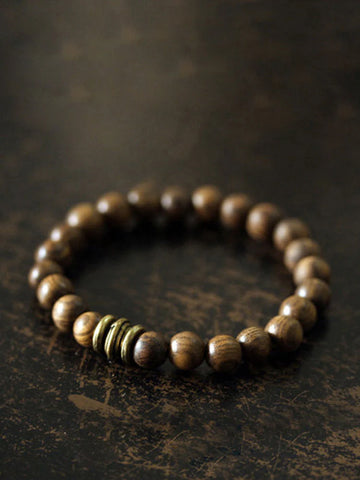 Maycee Sandalwood Bead Bracelet