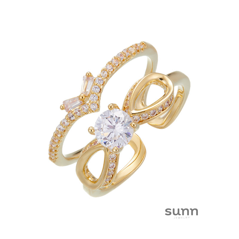 Mayci Delicate Bow Ring [X1Q18ZR8]