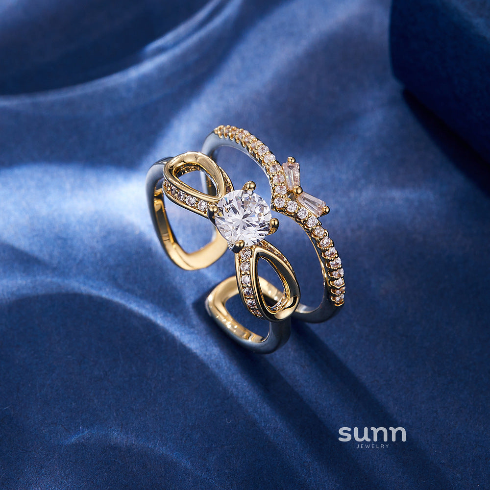 Mayci Delicate Bow Ring [PJTFJN8B]