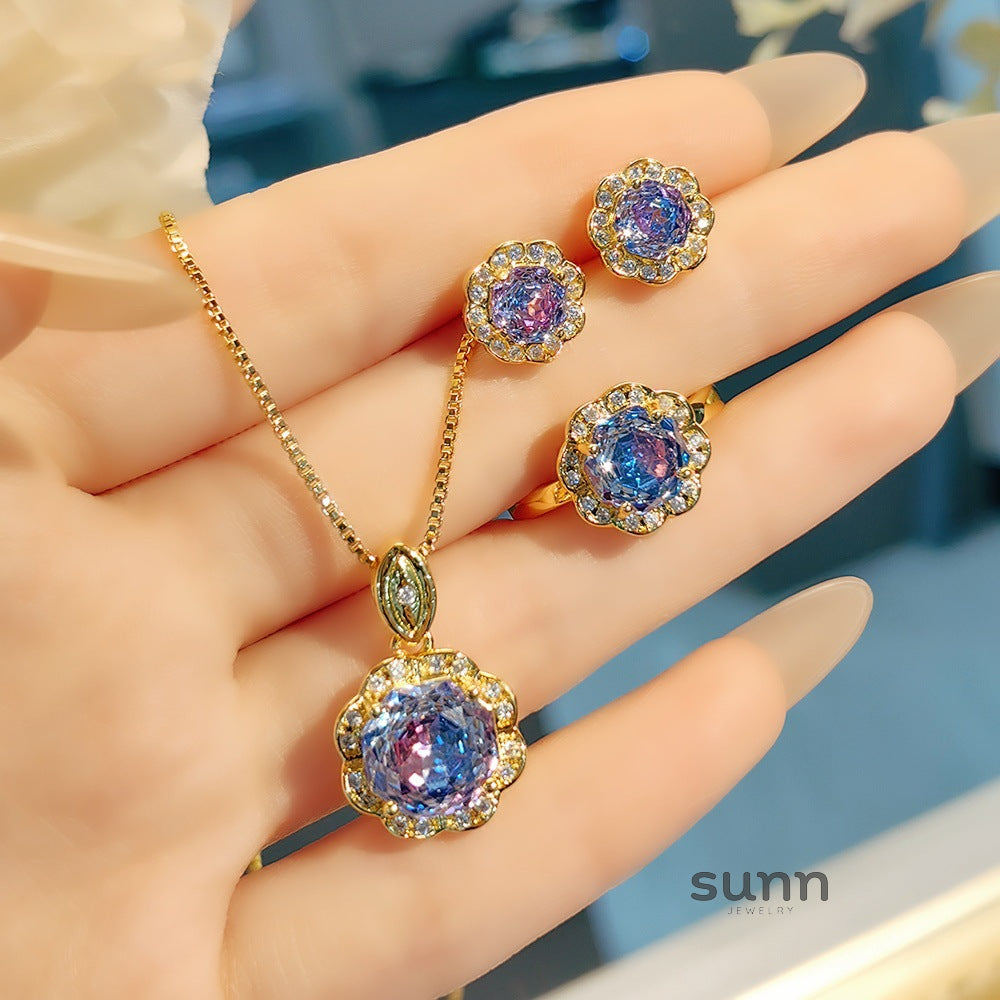 Mayleen Rose Gemstone Jewelry Set [AJURNX8E]