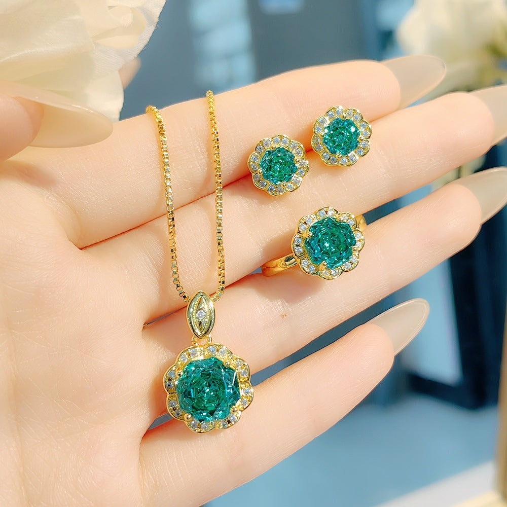 Mayleen Rose Gemstone Jewelry Set [AJURNX8E]