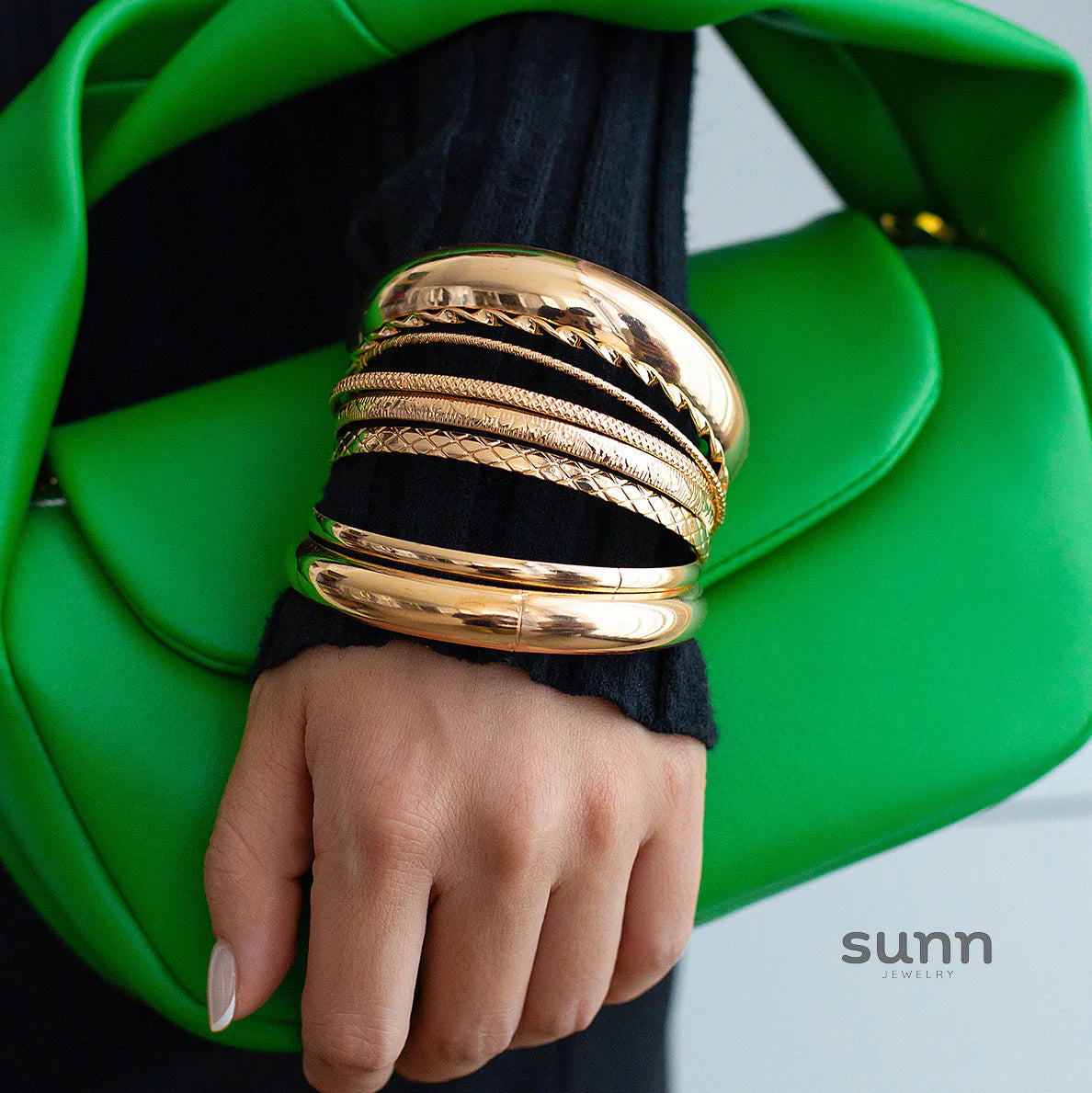 Maylie Stackable Twist Bangle Set