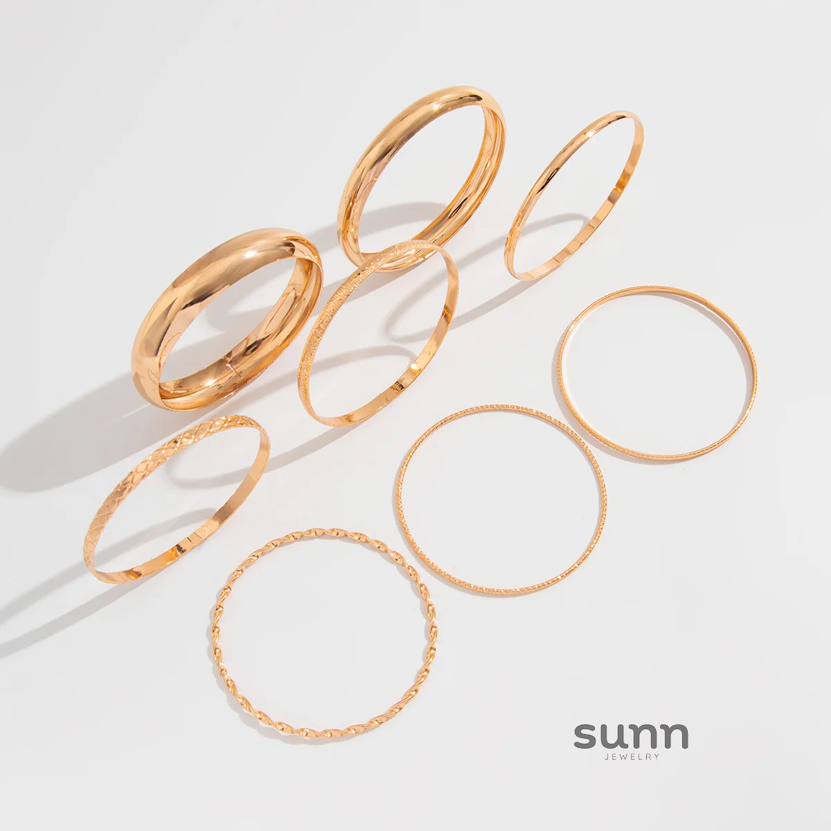 Maylie Stackable Twist Bangle Set