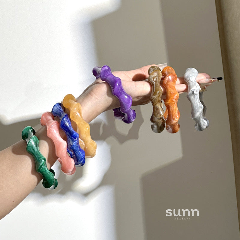 Mazikeen Colorful Resin Bangle [WE5NARVE]