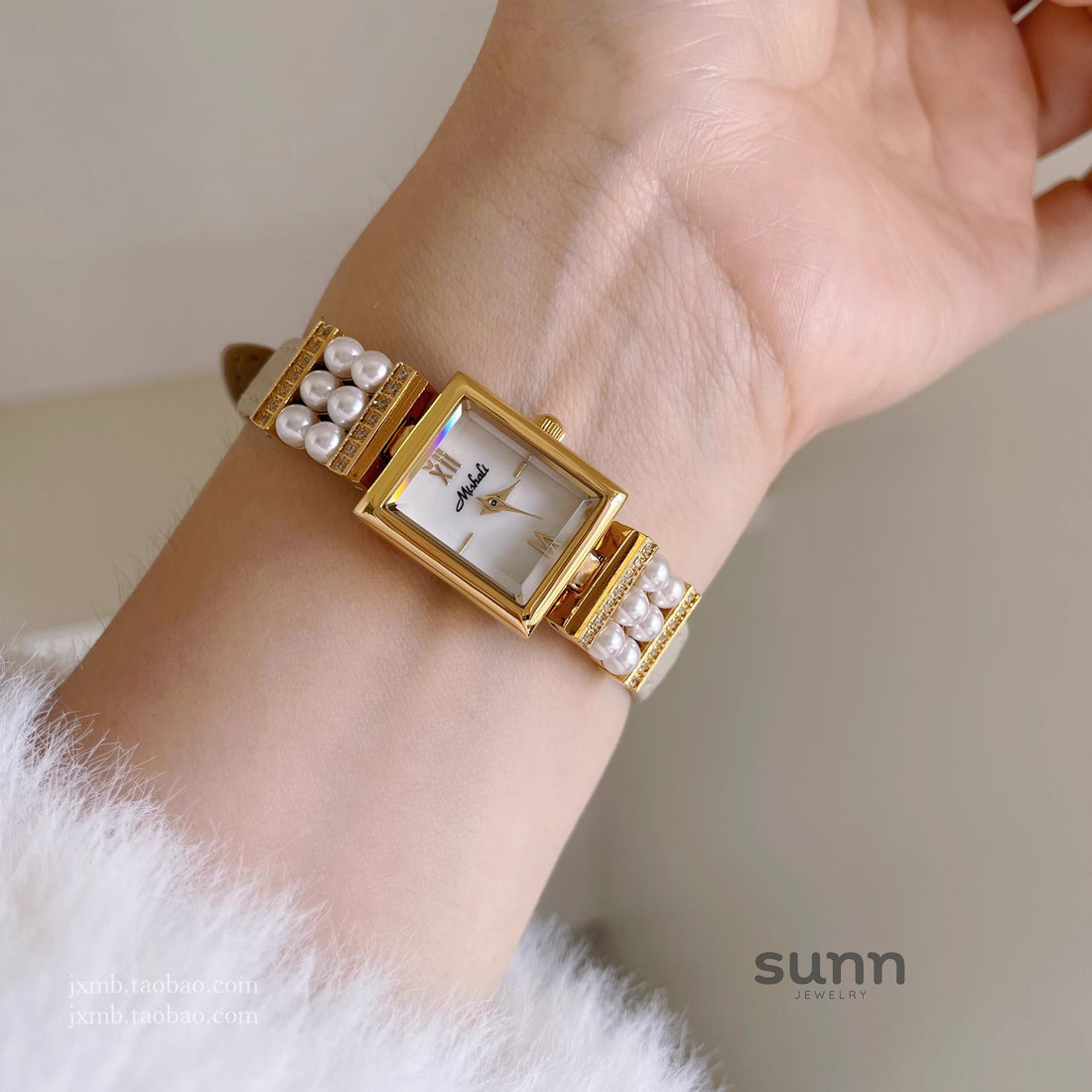 Mckenna Pearl Dial Watch [J41TIERH]