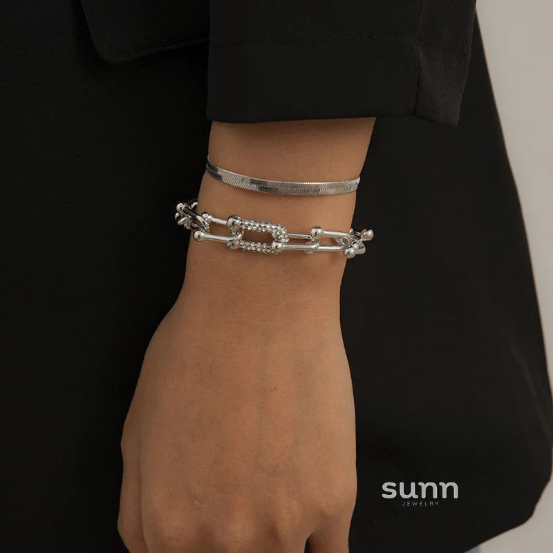 Mckenzie Flat Chain Bracelet Set