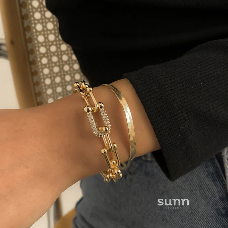 Mckenzie Flat Chain Bracelet Set