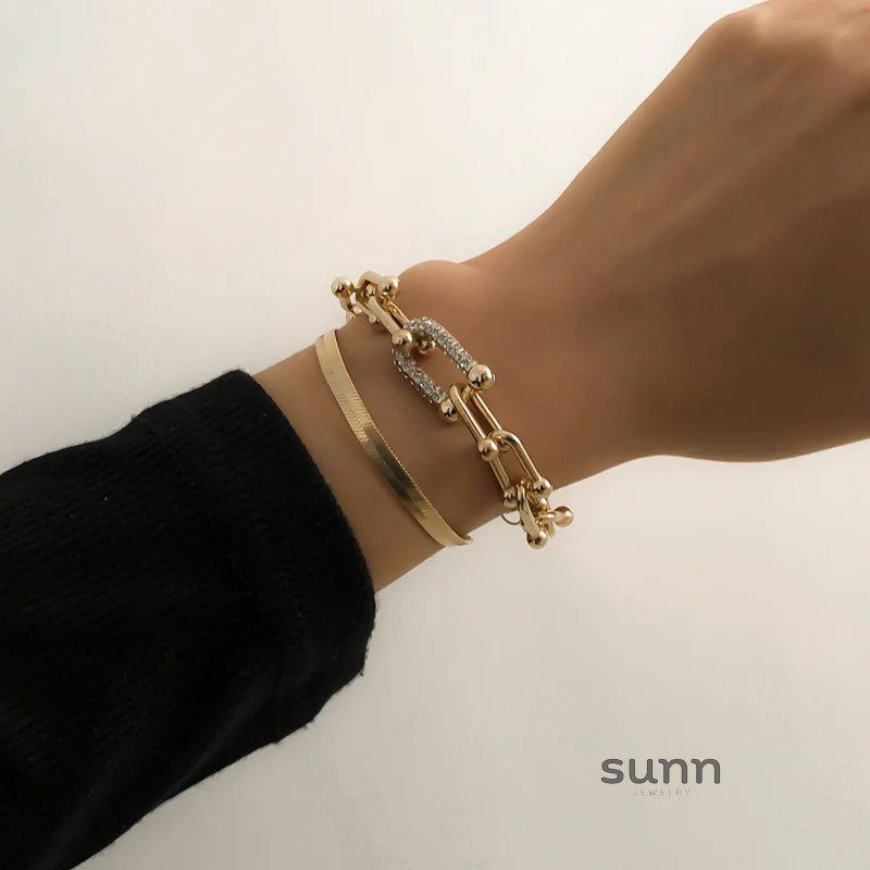 Mckenzie Flat Chain Bracelet Set