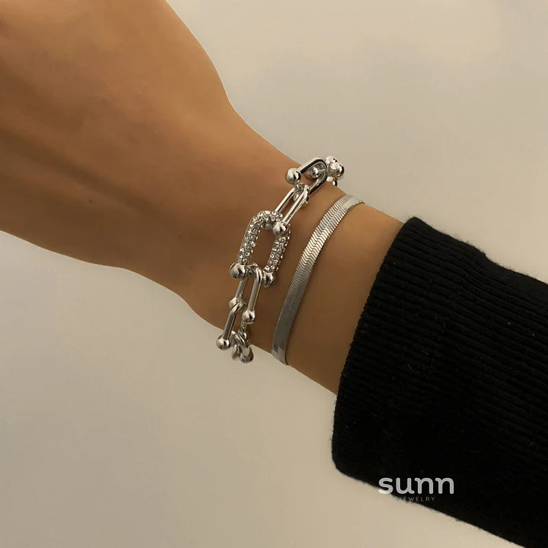 Mckenzie Flat Chain Bracelet Set