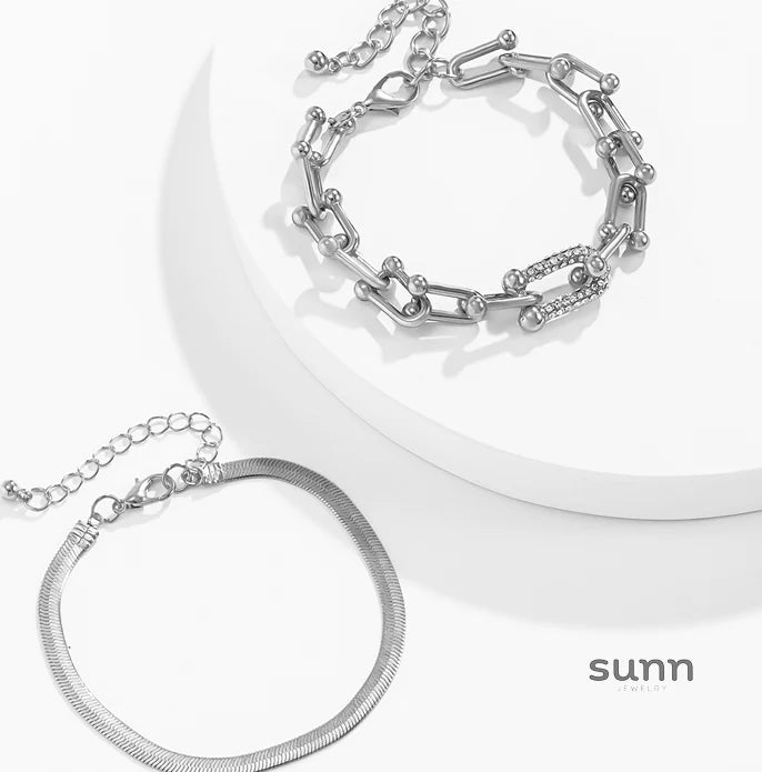 Mckenzie Flat Chain Bracelet Set