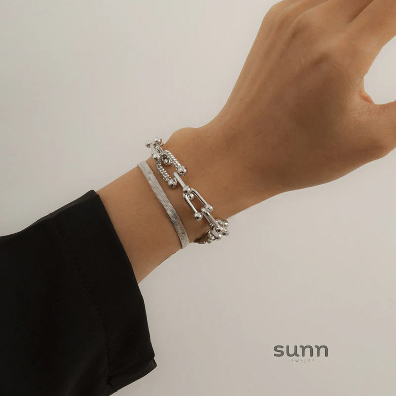 Mckenzie Flat Chain Bracelet Set