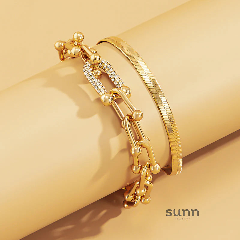 Mckenzie Flat Chain Bracelet Set