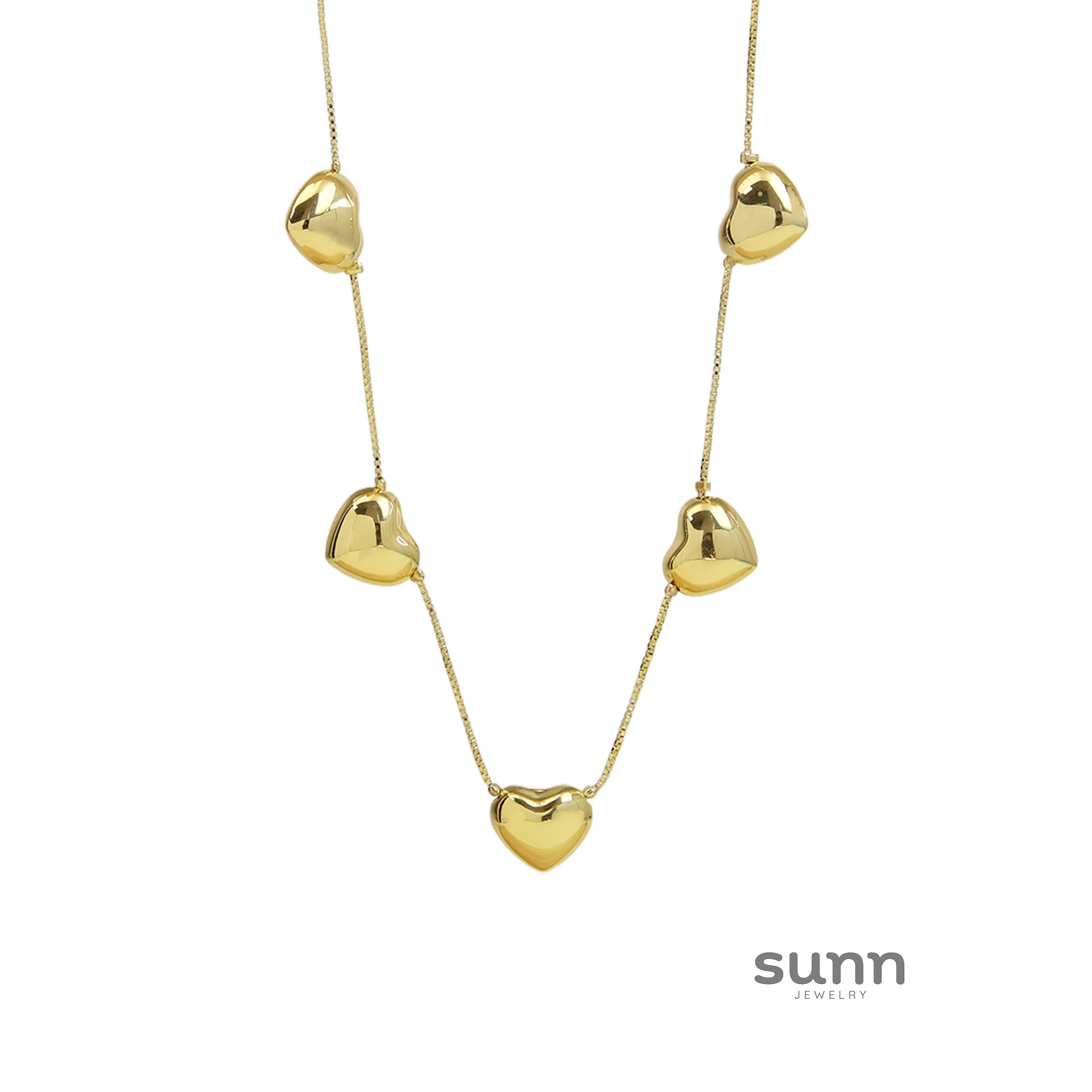 Mckynzie Brass Heart Pendant Necklace [RC1BKAZU]