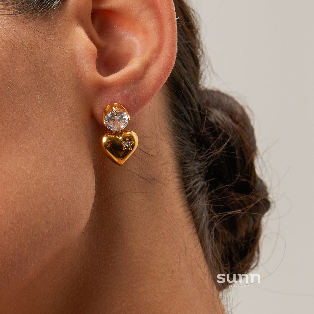 Meadow Zircon Love Earrings [6FFSBEJO]