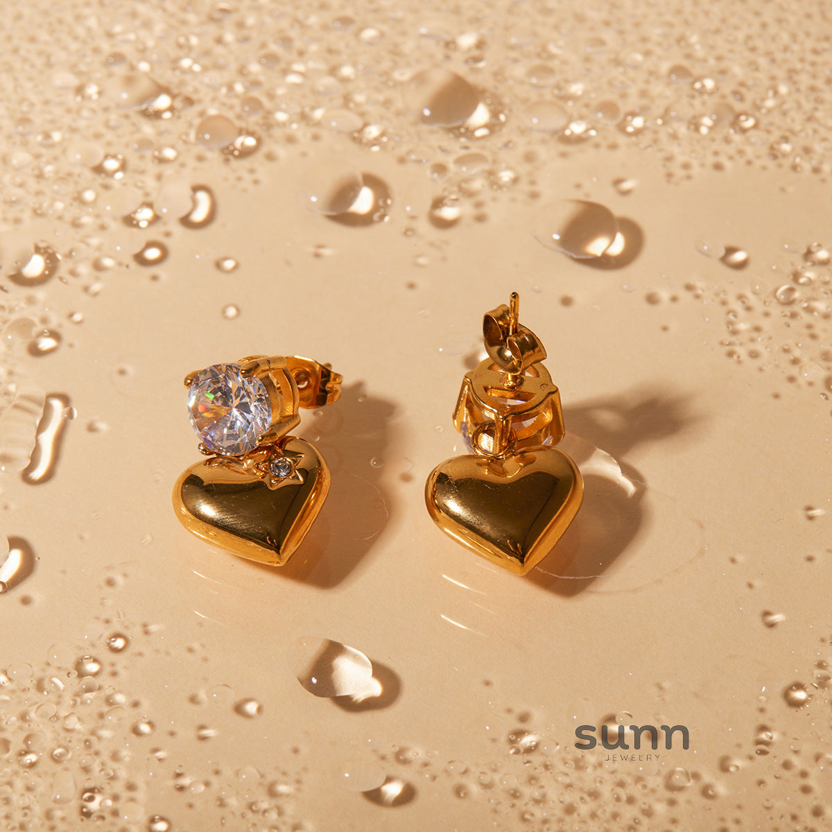 Meadow Zircon Love Earrings [THONM8ZP]