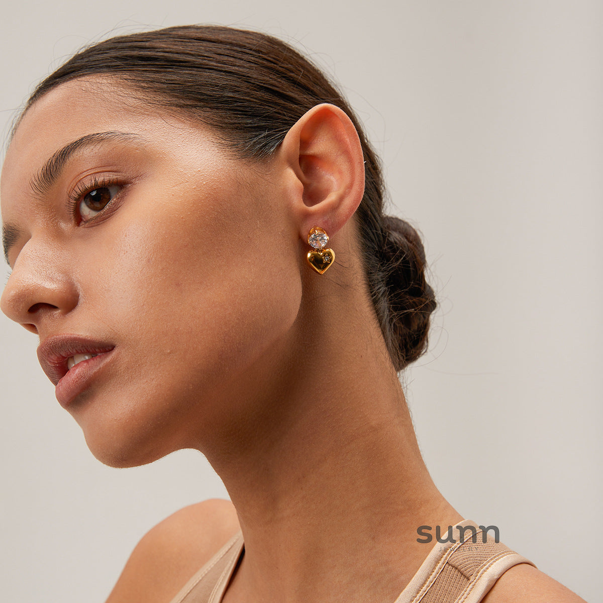 Meadow Zircon Love Earrings [I4UDNENU]