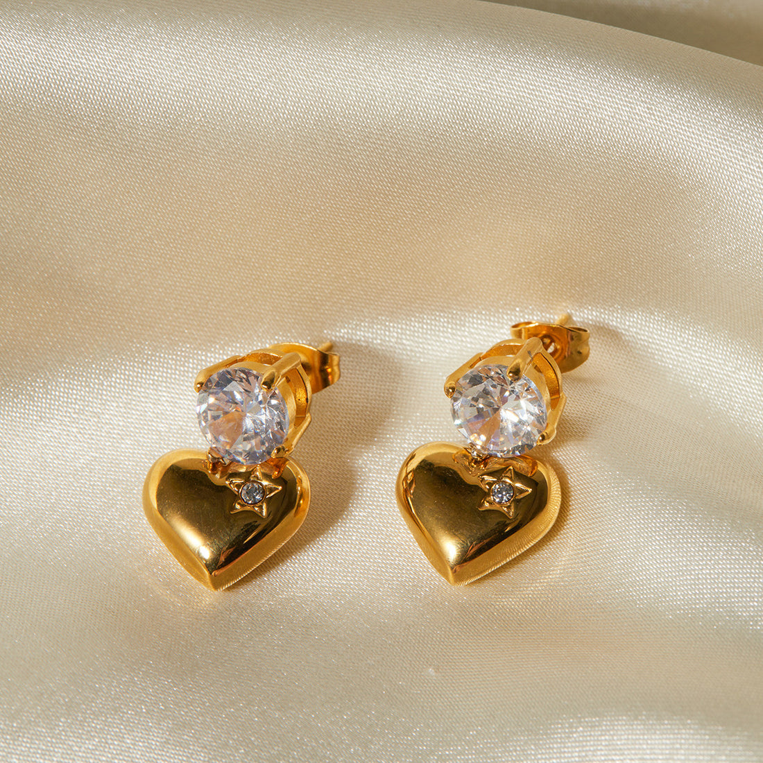 Meadow Zircon Love Earrings [6FFSBEJO]
