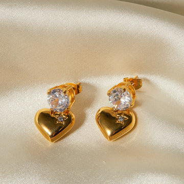 Meadow Zircon Love Earrings [6FFSBEJO]