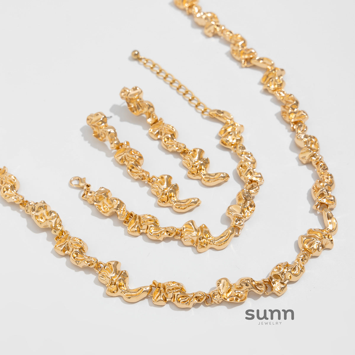 Meagan Molten Metal Jewelry Set [F7X1RWLJ]