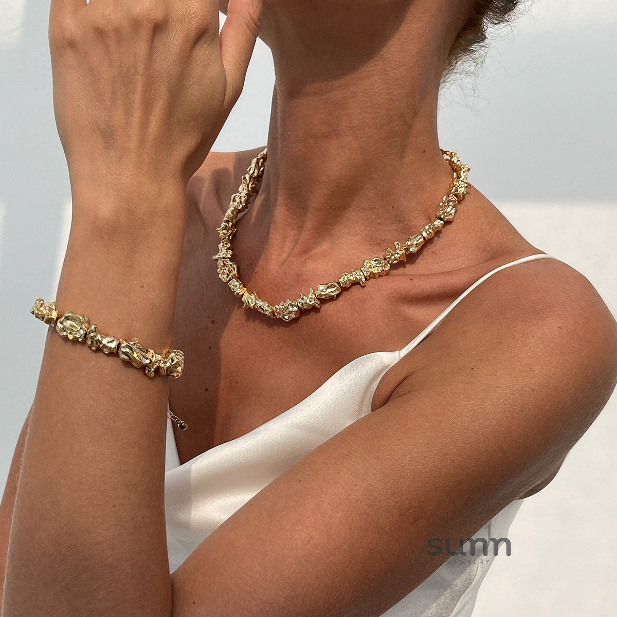 Meagan Molten Metal Jewelry Set [H08JF3GA]