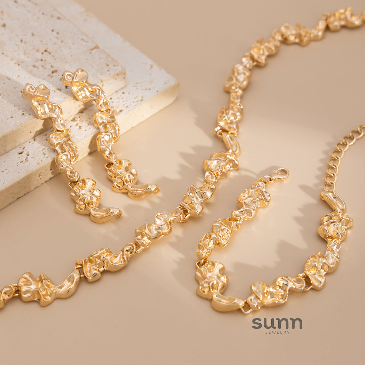 Meagan Molten Metal Jewelry Set [2XIJ5R8W]