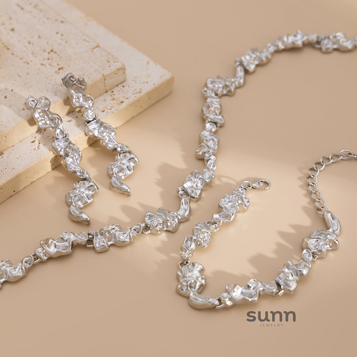 Meagan Molten Metal Jewelry Set [6S3DPKRT]