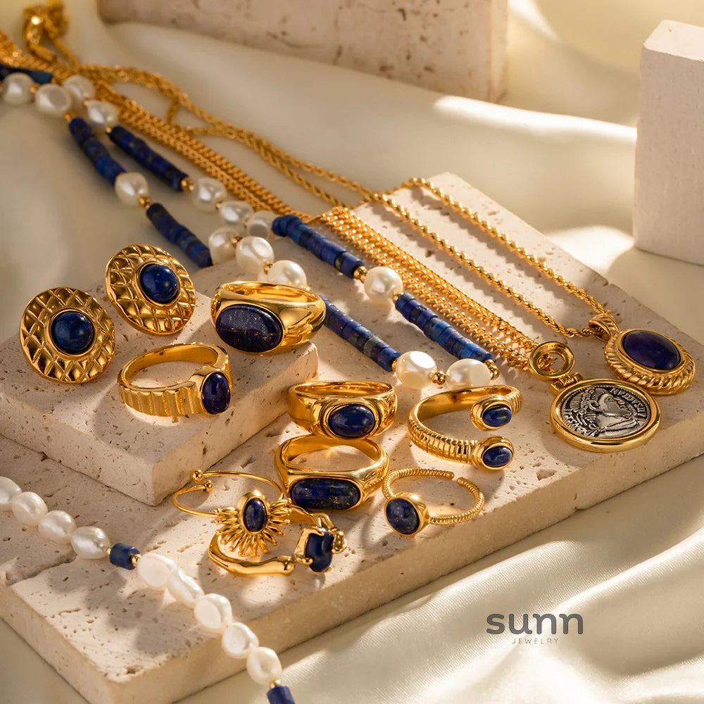 Mecca Lapis Lazuli Ring & Necklace