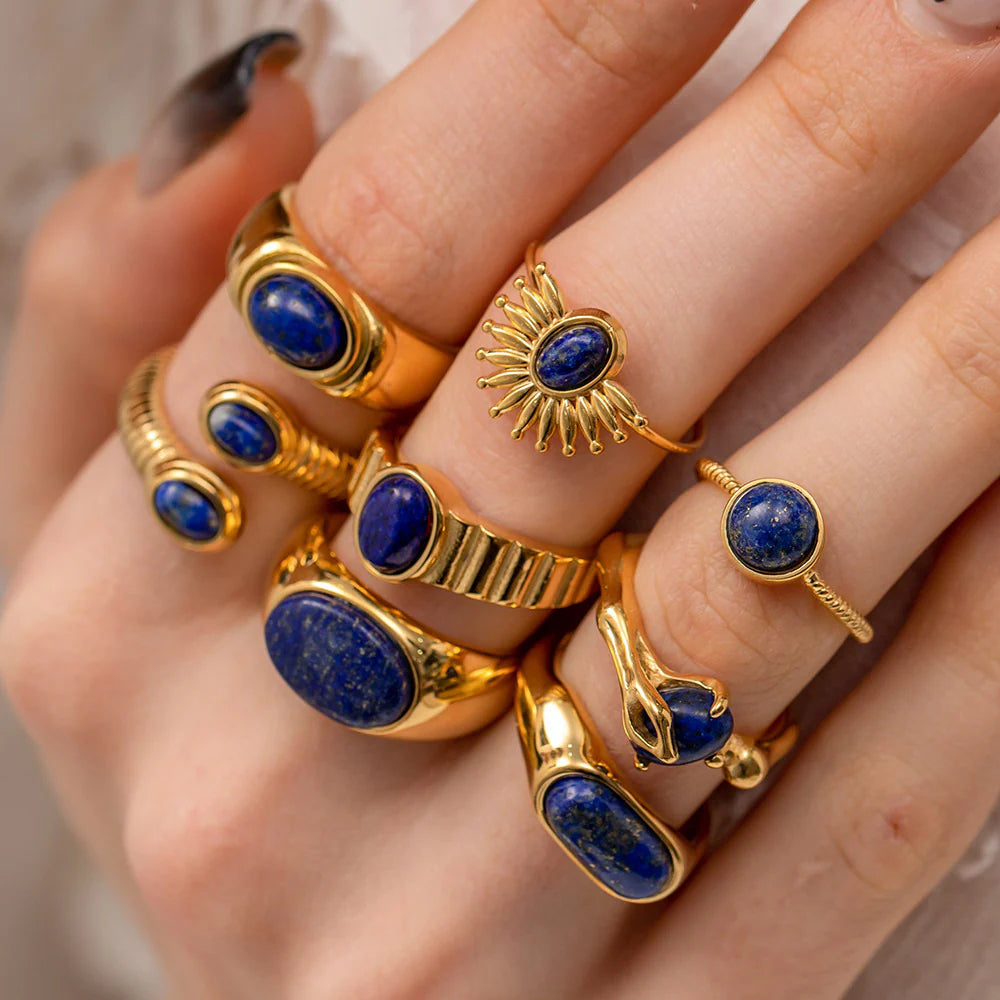 Mecca Lapis Lazuli Ring & Necklace