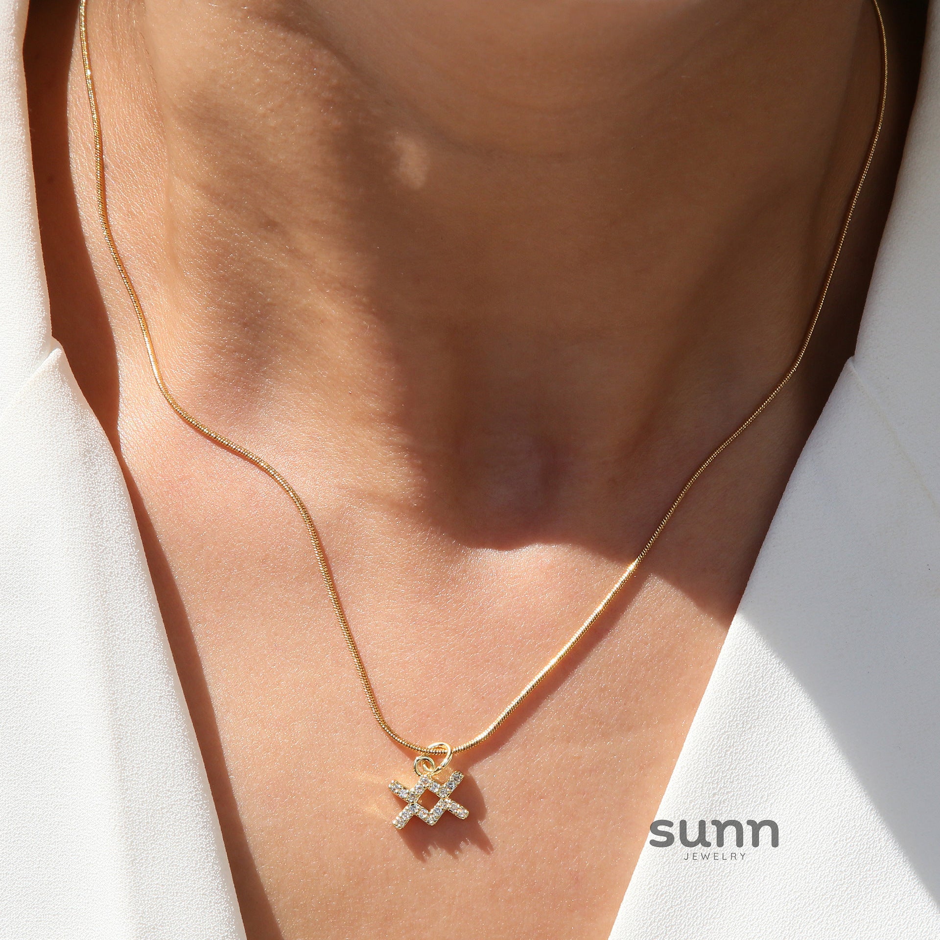 Meena Delicate Zodiac Necklace [5NCI54FR]