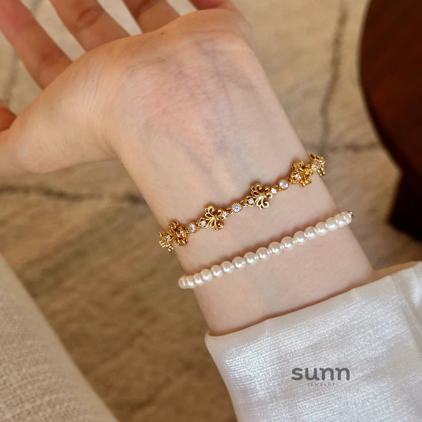 Meena Iris Zircon Bracelet [NS79M725]