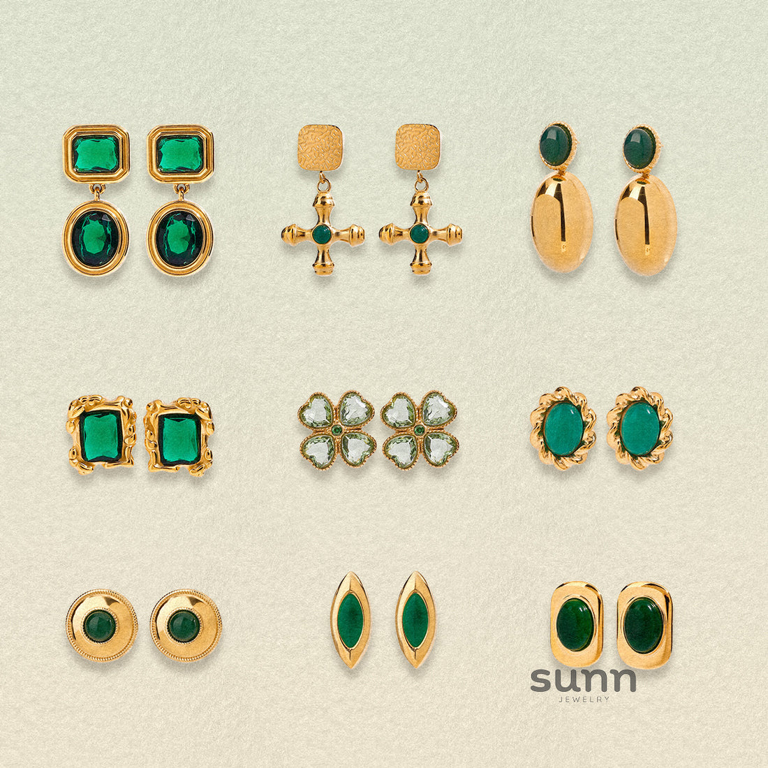 Meera Agate Stud Earrings [PC5VKHZT]