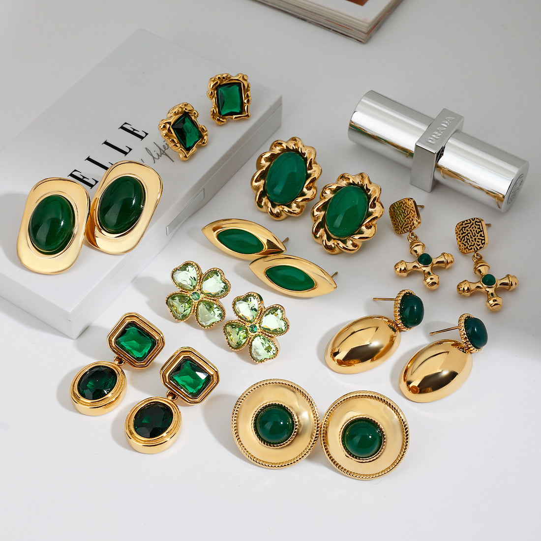 Meera Agate Stud Earrings [PC5VKHZT]