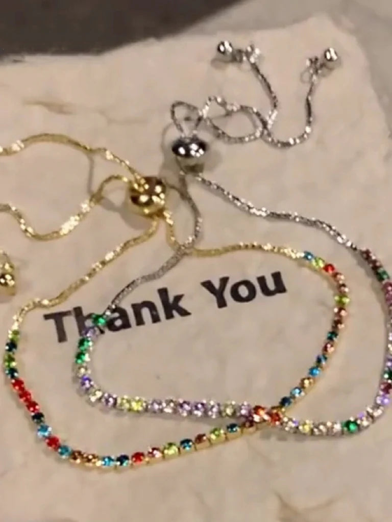 Meera Dainty Rainbow Zircon Bracelet