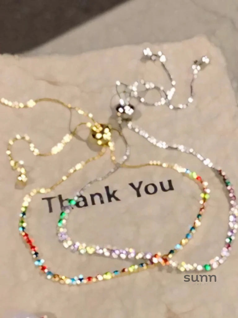 Meera Dainty Rainbow Zircon Bracelet