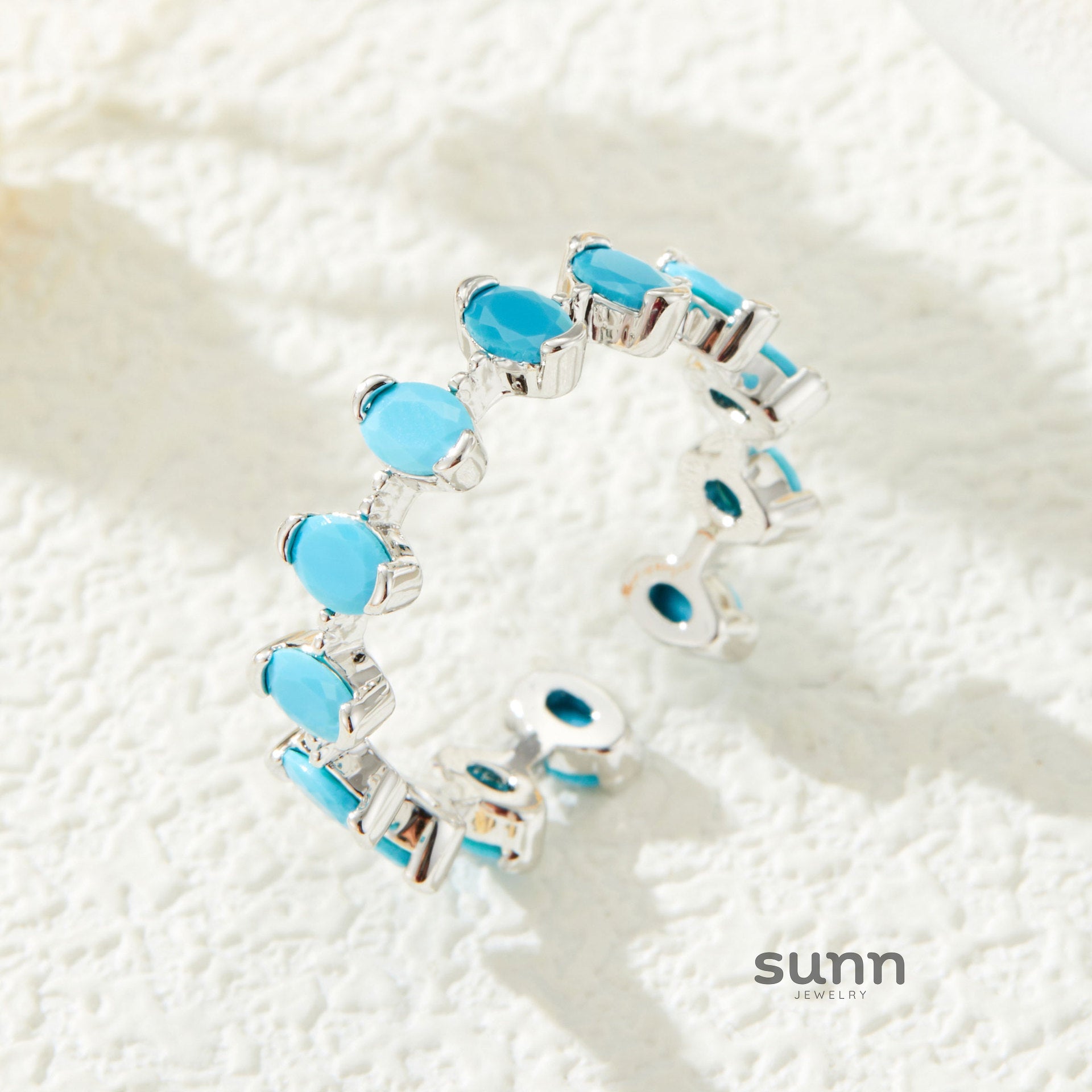 Meghan Turquoise Open Ring [S1MEDSSY]