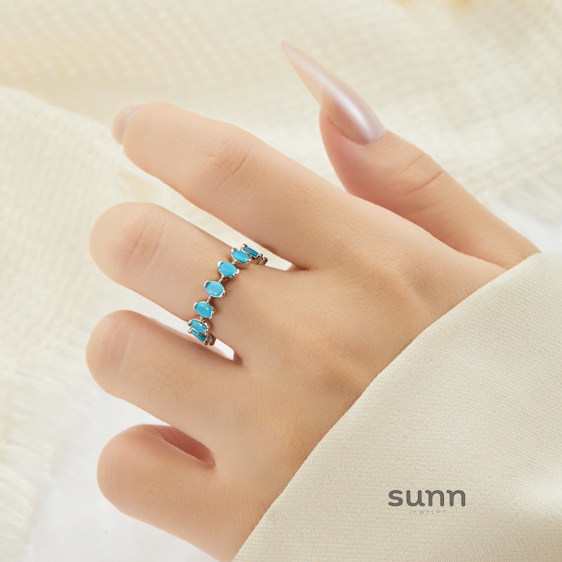 Meghan Turquoise Open Ring [50KOMGP7]