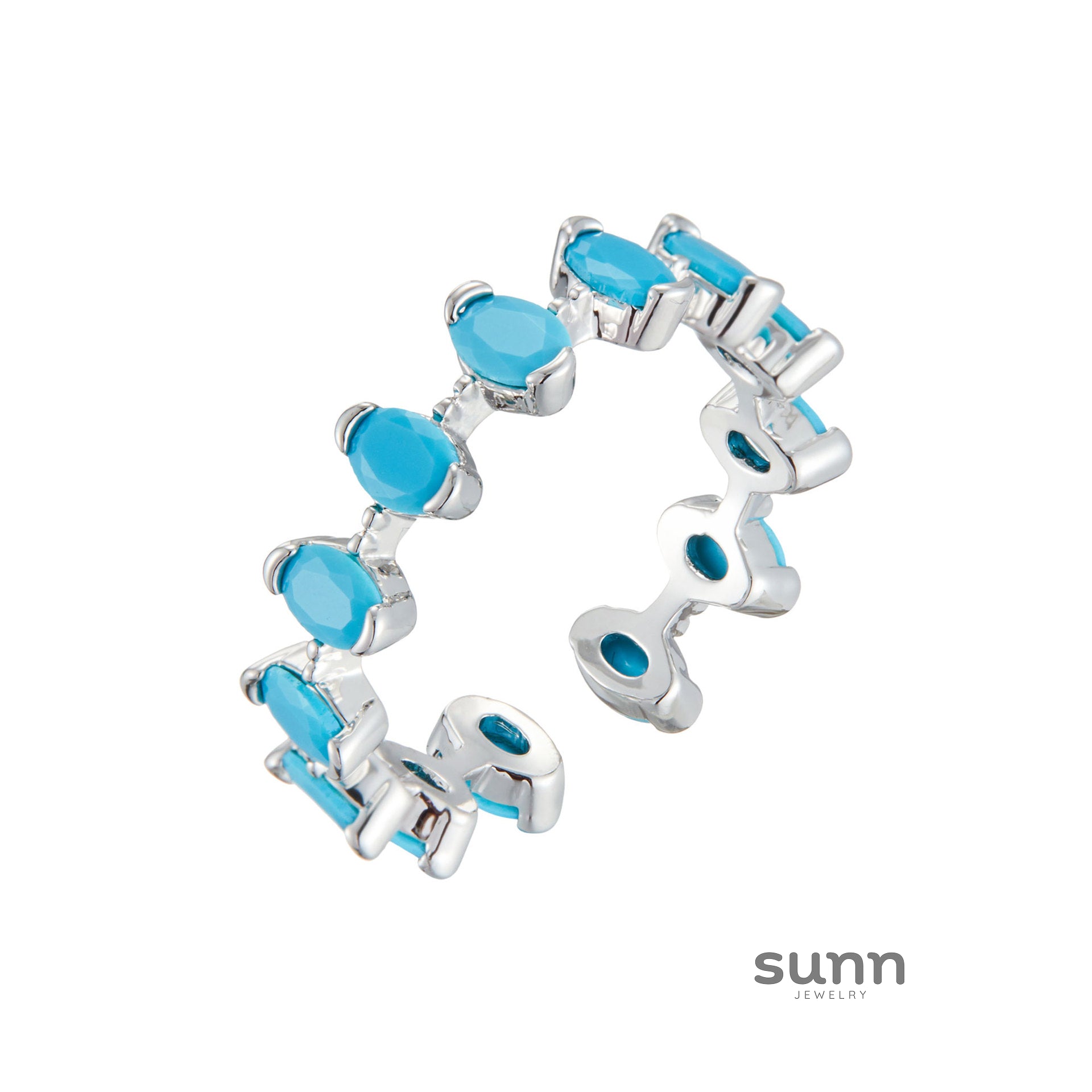 Meghan Turquoise Open Ring [JAOP3JU8]