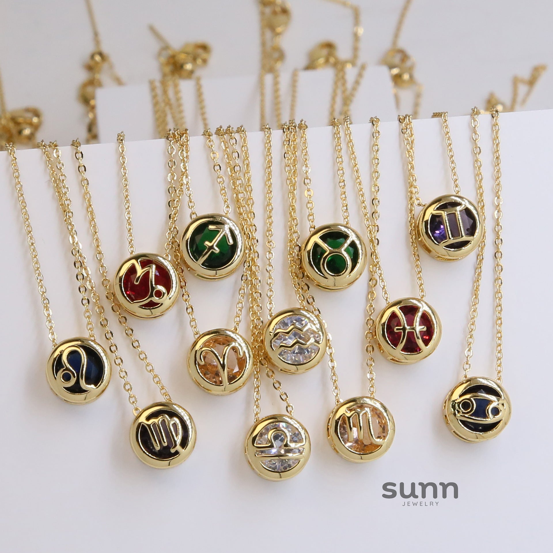 Meher Celestial Zodiac Necklace [MI9WHFZ7]
