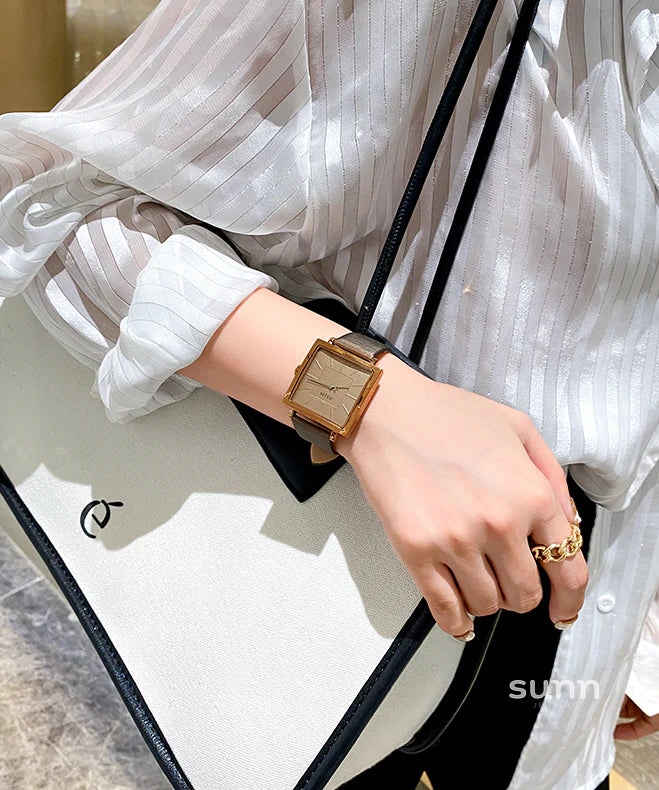 Mehlani Square Leather Watch