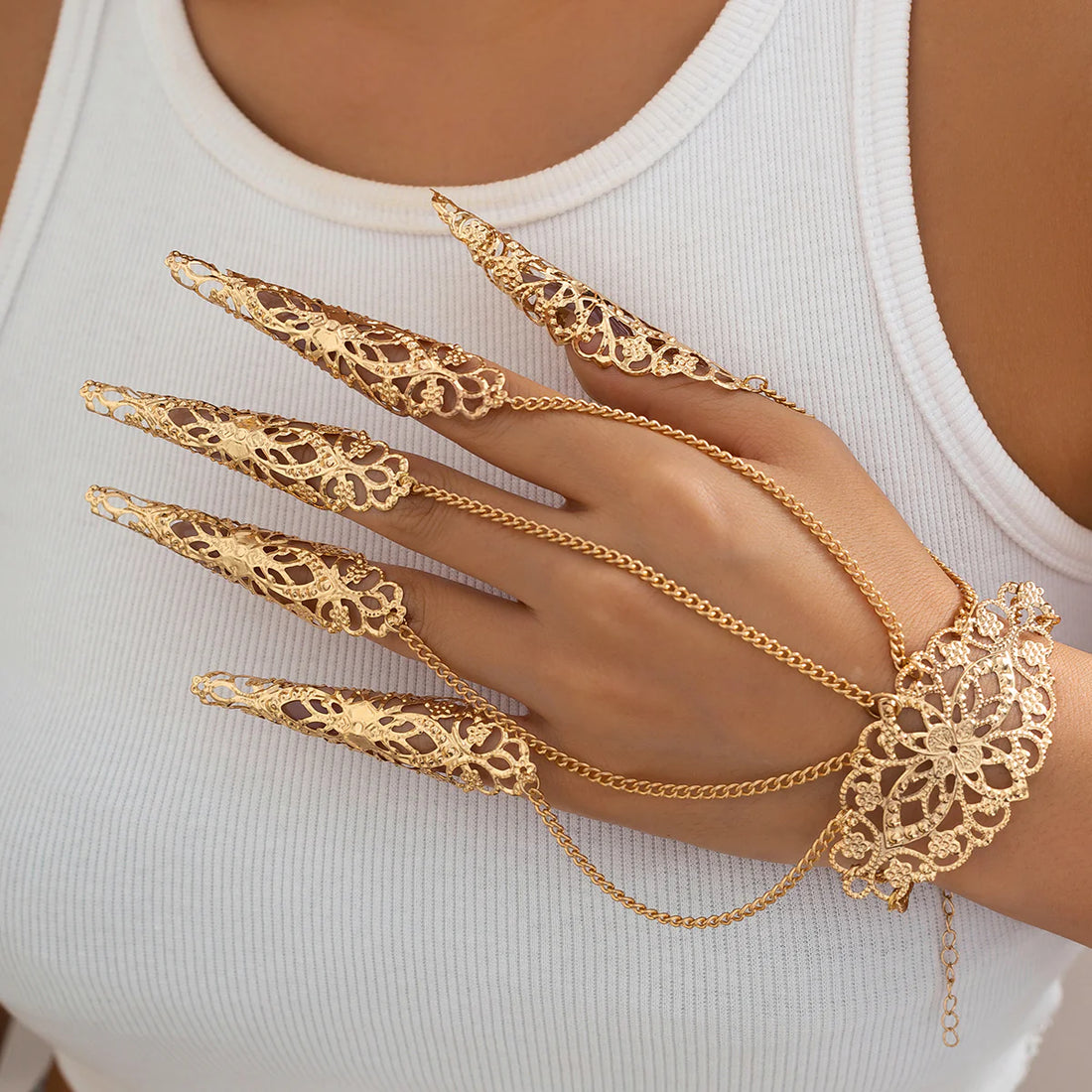 Meklit Hollow Hand Chain