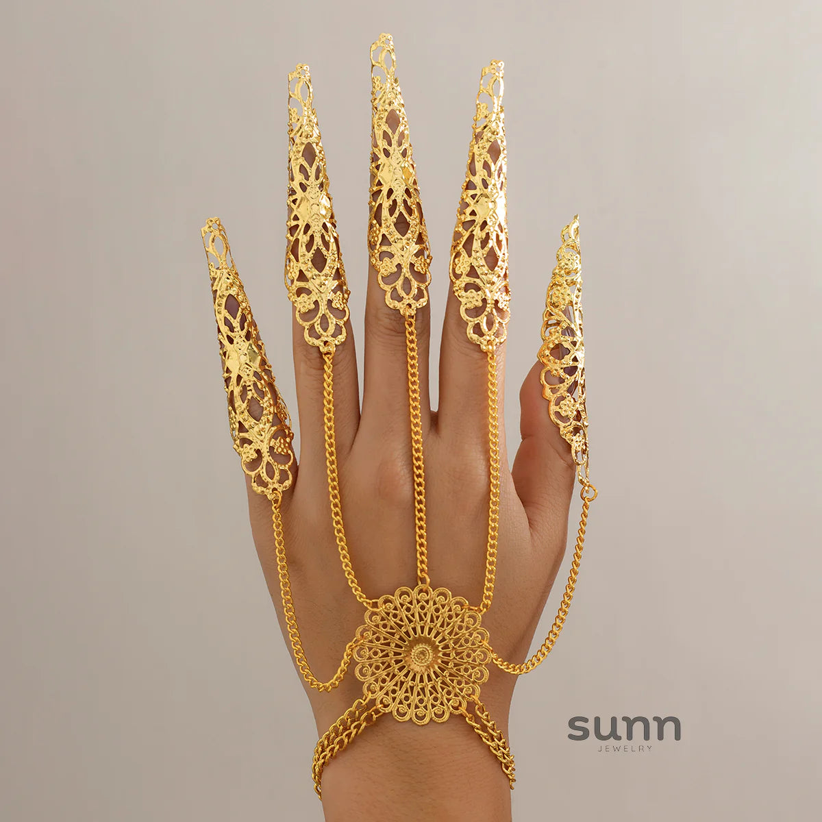 Meklit Hollow Hand Chain