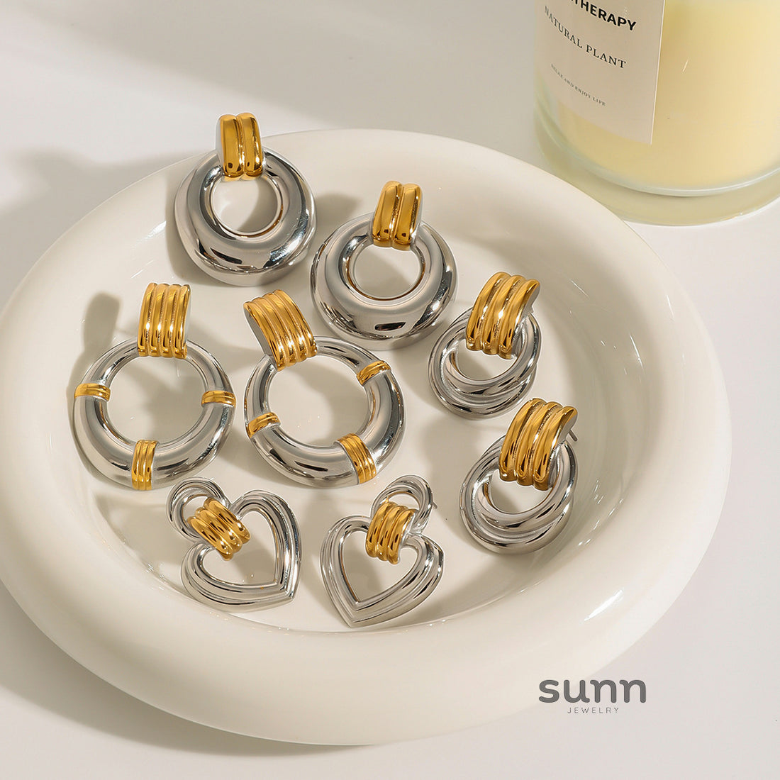 Melah Mixed Geometric Hoops [HDDNT8J5]