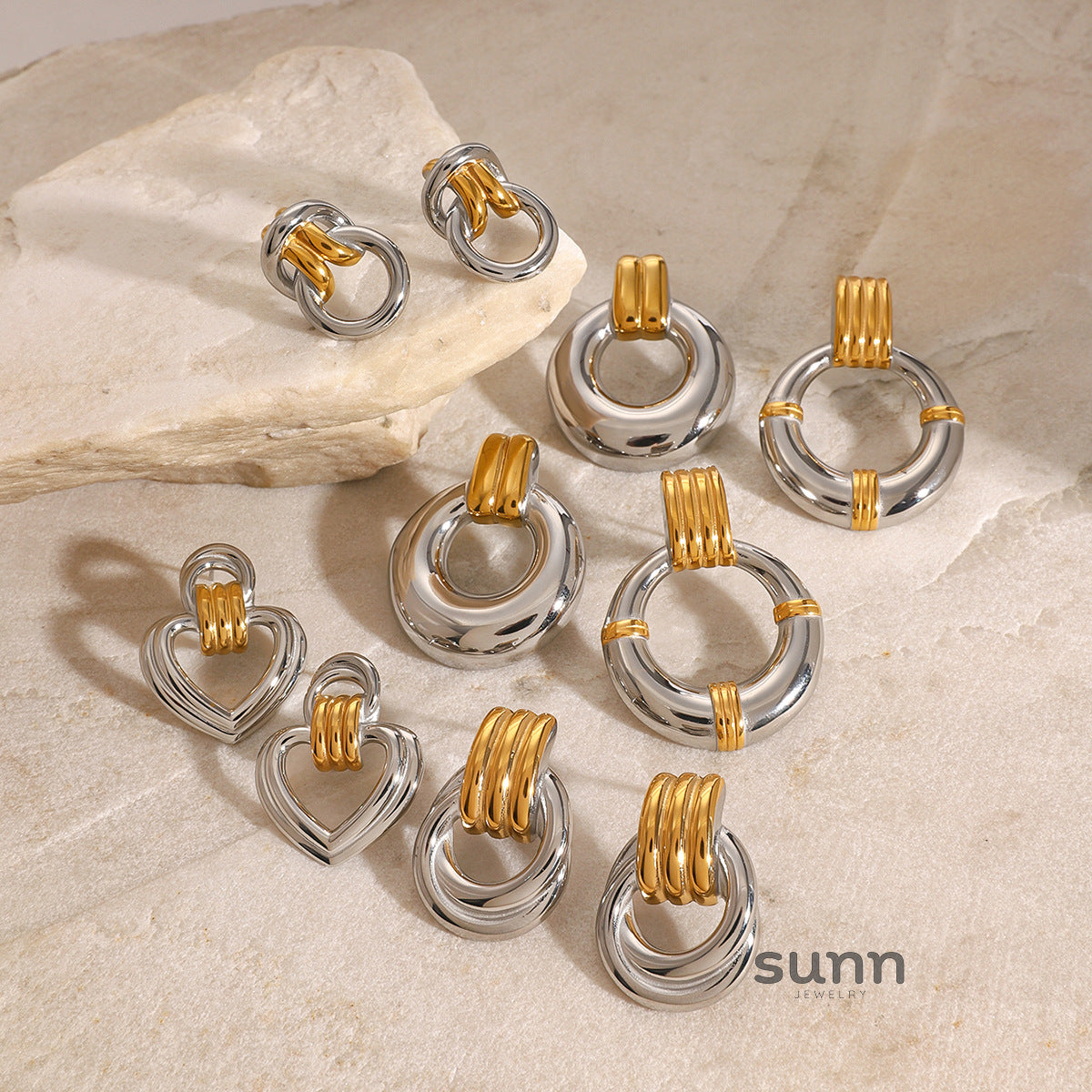 Melah Mixed Geometric Hoops [PZL1VK2H]