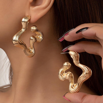 Melanny Geometric Statement Earrings [144NLNUS]