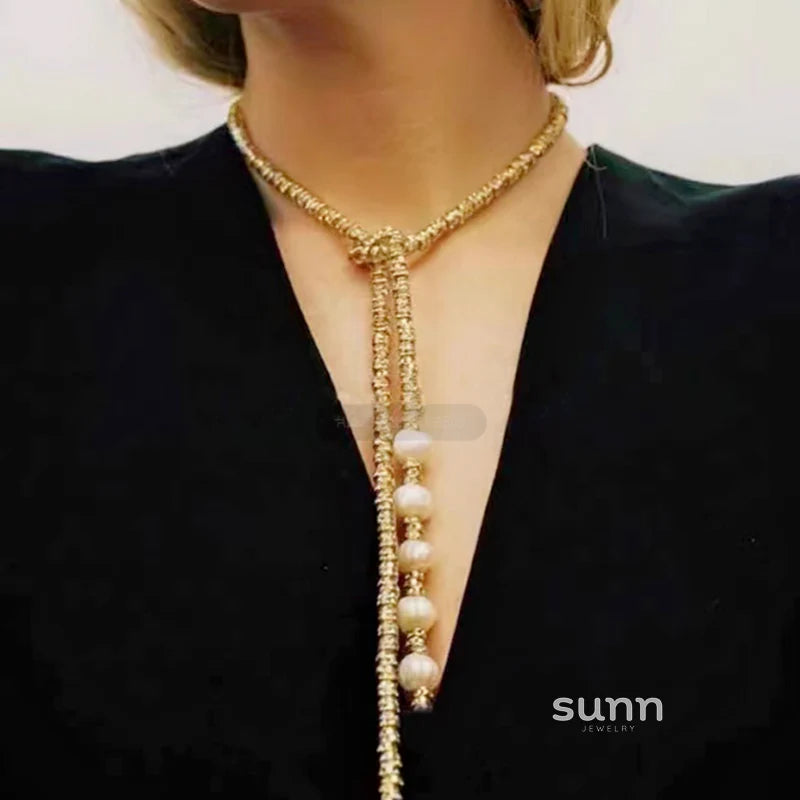 Melany Iridescent Pearl Necklace
