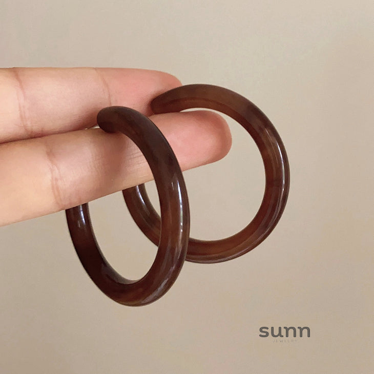 Melia Smudged C-Hoop Earrings [ROHWEH3I]