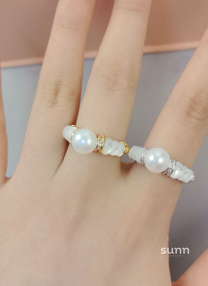 Meliah Pearl Adorned Open Ring [MWM1RLDS]